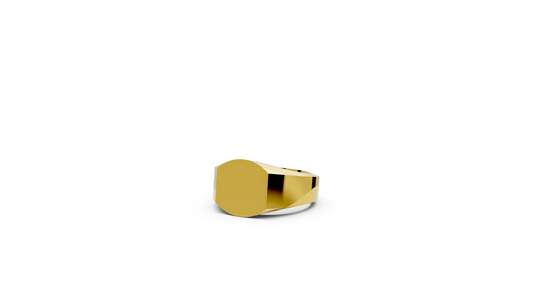 Klassisk Signet Ring Halvrund