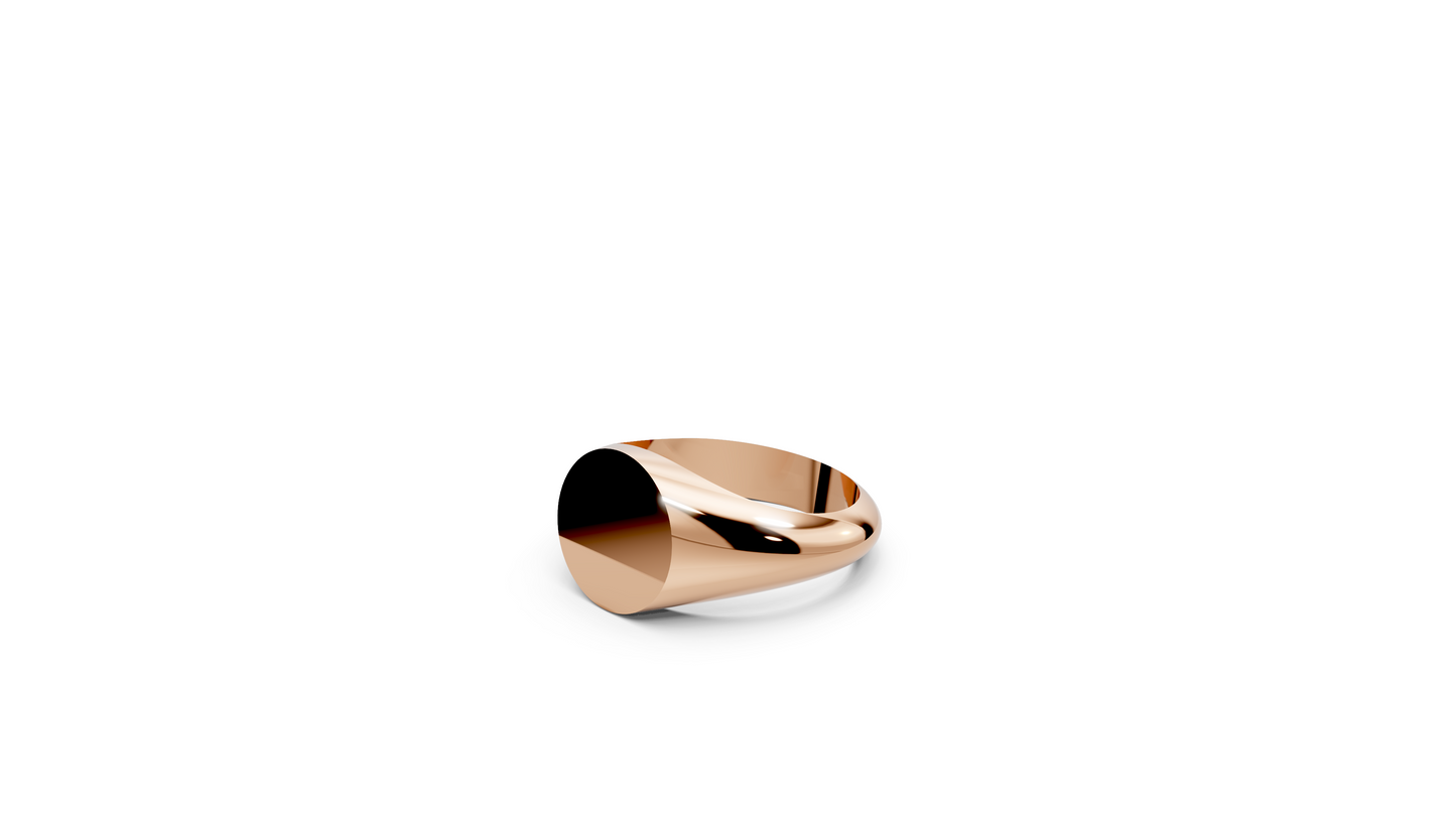 Klassisk Signet Ring - Rund